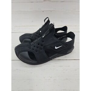 Nike Sunray Protect 2 Sandals Shoes Triple Black Boys 13C 943826-001 Adjustable